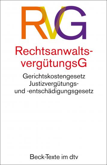 Rechtsanwaltsvergütungsgesetz : RVG | dtv Textausgabe