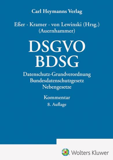 Auernhammer, DSGVO / BDSG - Kommentar | Eßer