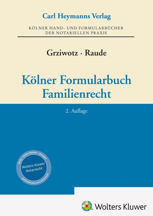 Kölner Formularbuch Familienrecht | Grziwotz