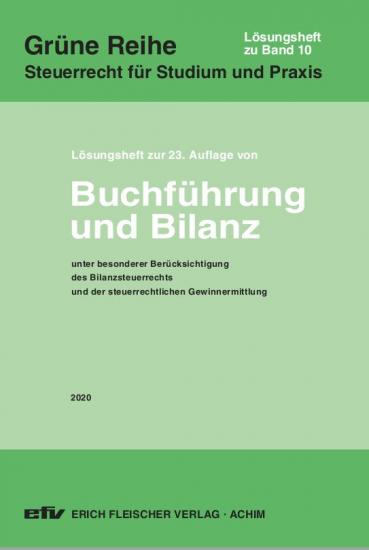 Buchführung und Bilanz - Lösungsheft | Falterbaum