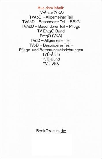 TVöD Tarifrecht öffentlicher Dienst | dtv Textausgabe