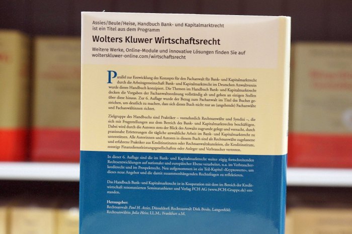 Preview: Handbuch des Fachanwalts Bank- und Kapitalmarktrecht | Assies
