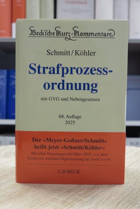 VORAUFLAGE - StPO | Schmitt/Köhler (vormals Meyer-Goßner) (Gebrauchtes Exemplar)
