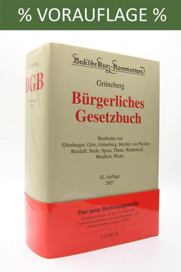 VORAUFLAGE - BGB | Grüneberg (Gebrauchtes Exemplar)