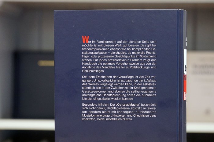 Preview: Anwalts-Handbuch Familienrecht | Krenzler