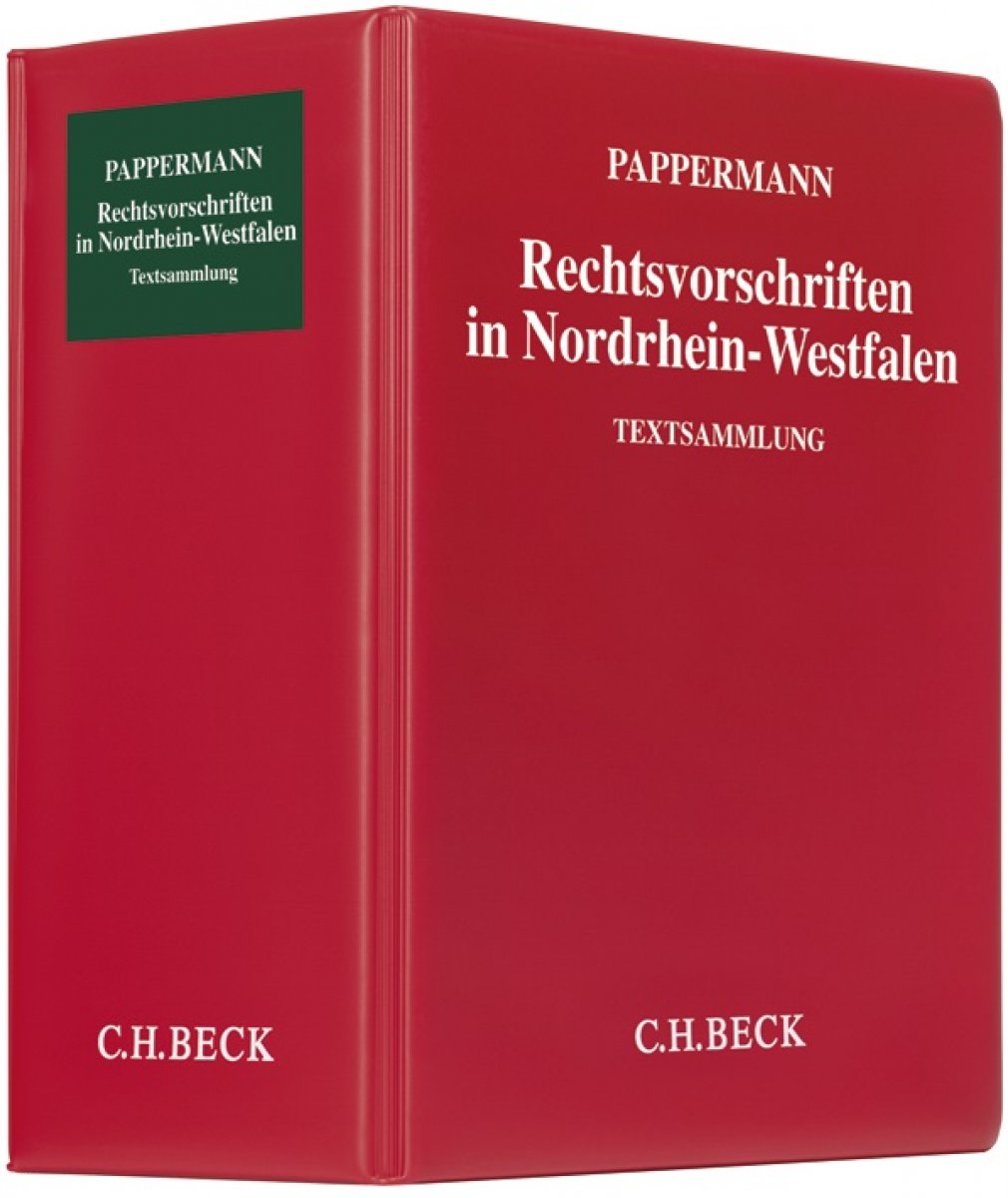 Rechtsvorschriften in Nordrhein-Westfalen - Loseblattwerk | Pappermann