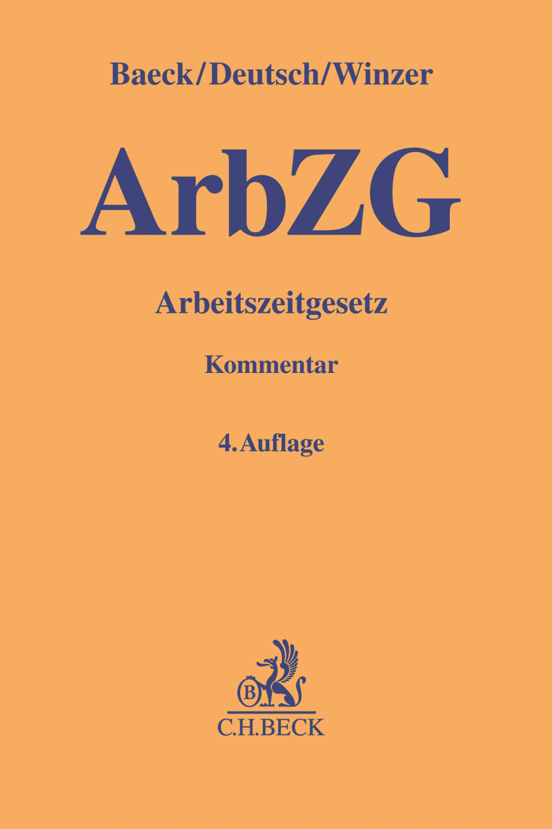 Arbeitszeitgesetz: ArbZG | Baeck