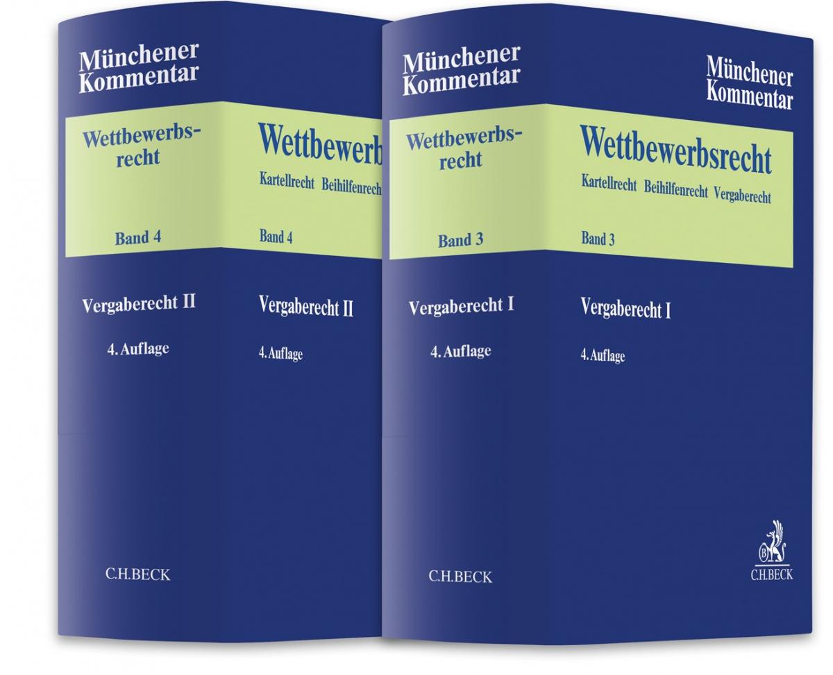 Münchener Kommentar zum Wettbewerbsrecht: Band 3: Vergaberecht I / Band 4: Vergaberecht II, Einleitung Bauwerkvertragsrecht und VOB/A, VSVgV | Säcker