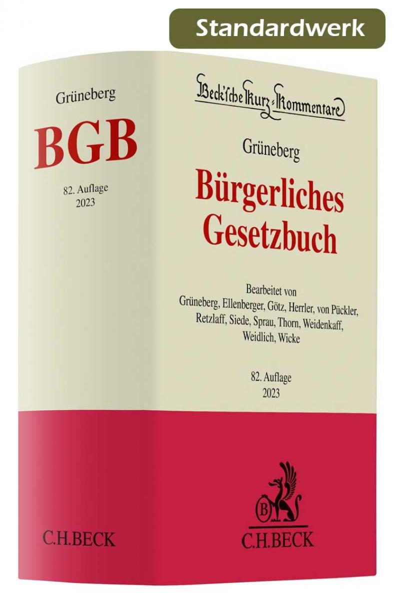 Grüneberg BGB | Kommentar (vormals Palandt)
