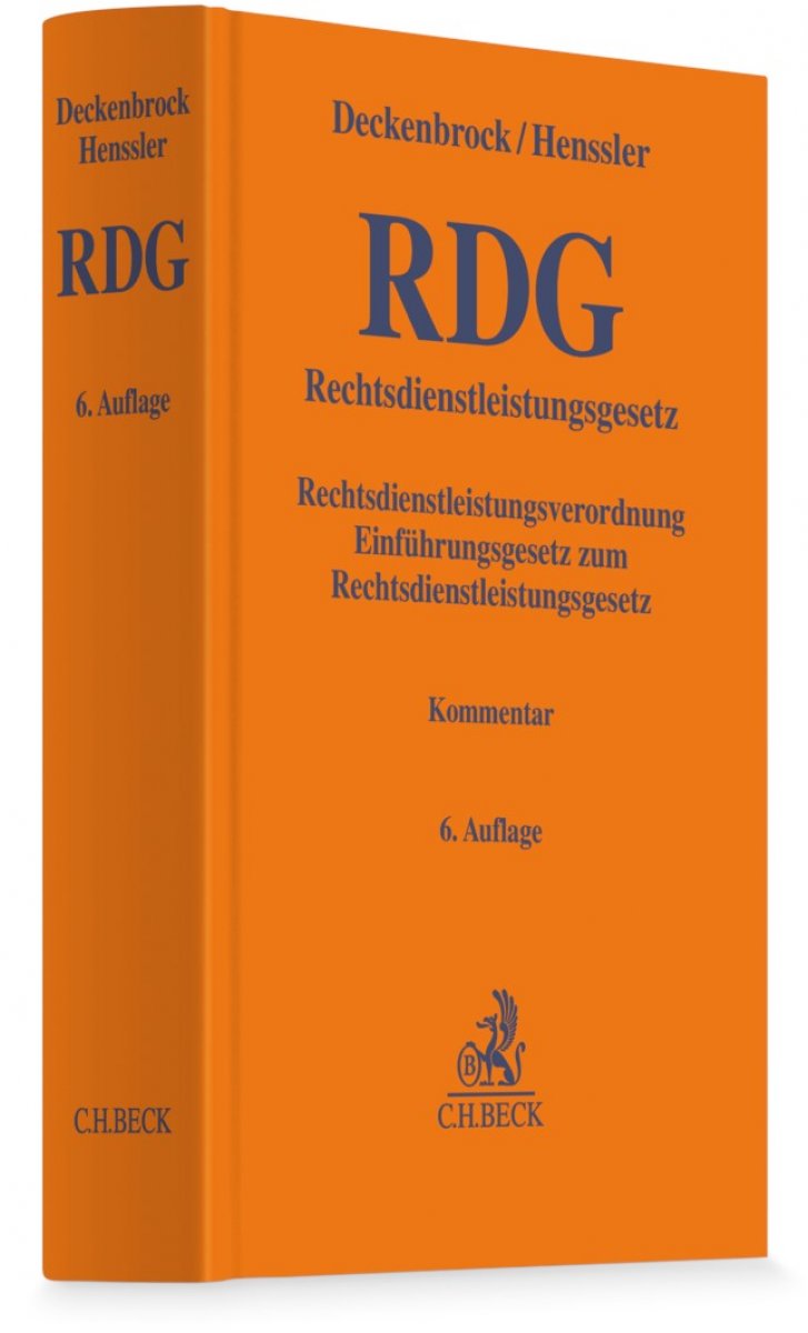 Rechtsdienstleistungsgesetz: RDG | Deckenbrock