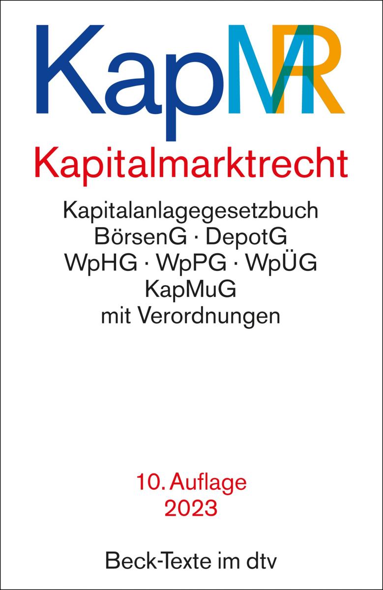 Kapitalmarktrecht: KapMR | dtv Textausgabe