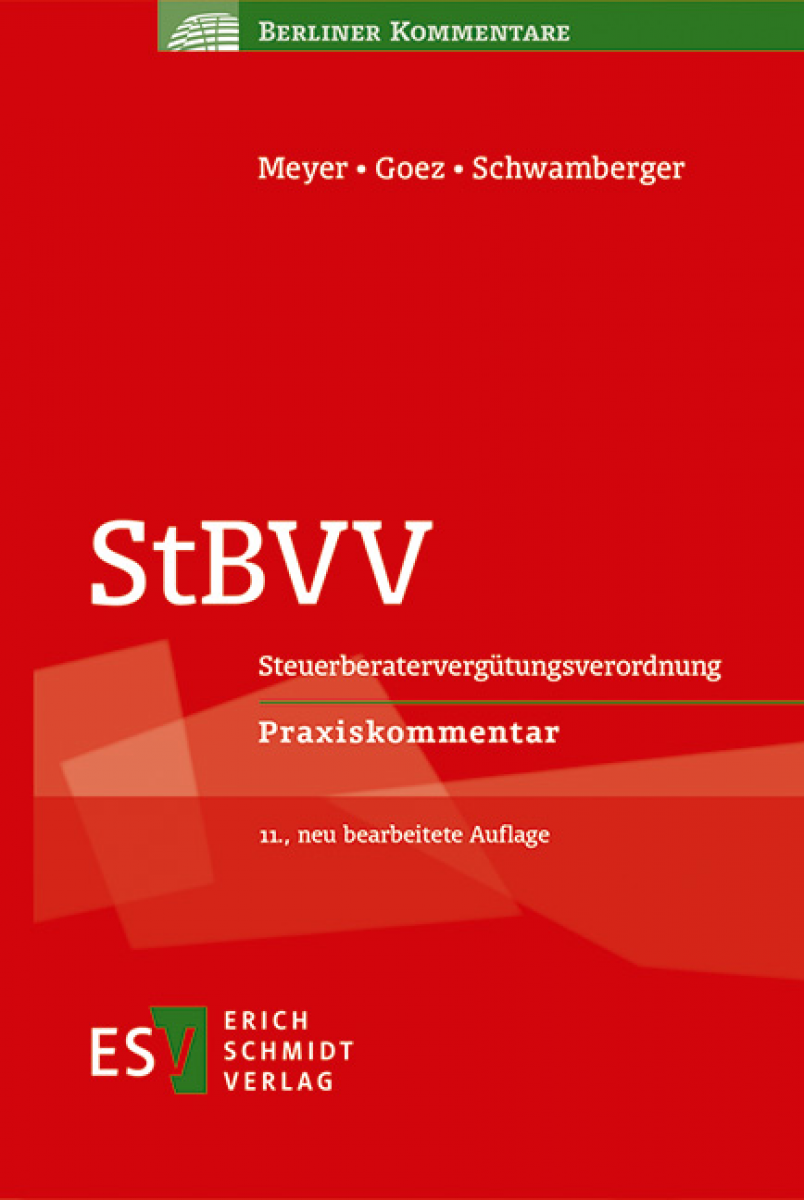 Steuerberatervergütungsverordnung: StBVV | Meyer