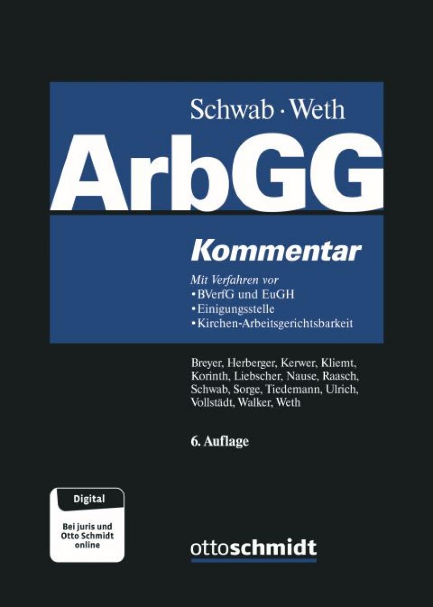 ArbGG Kommentar - Arbeitsgerichtsgesetz | Schwab