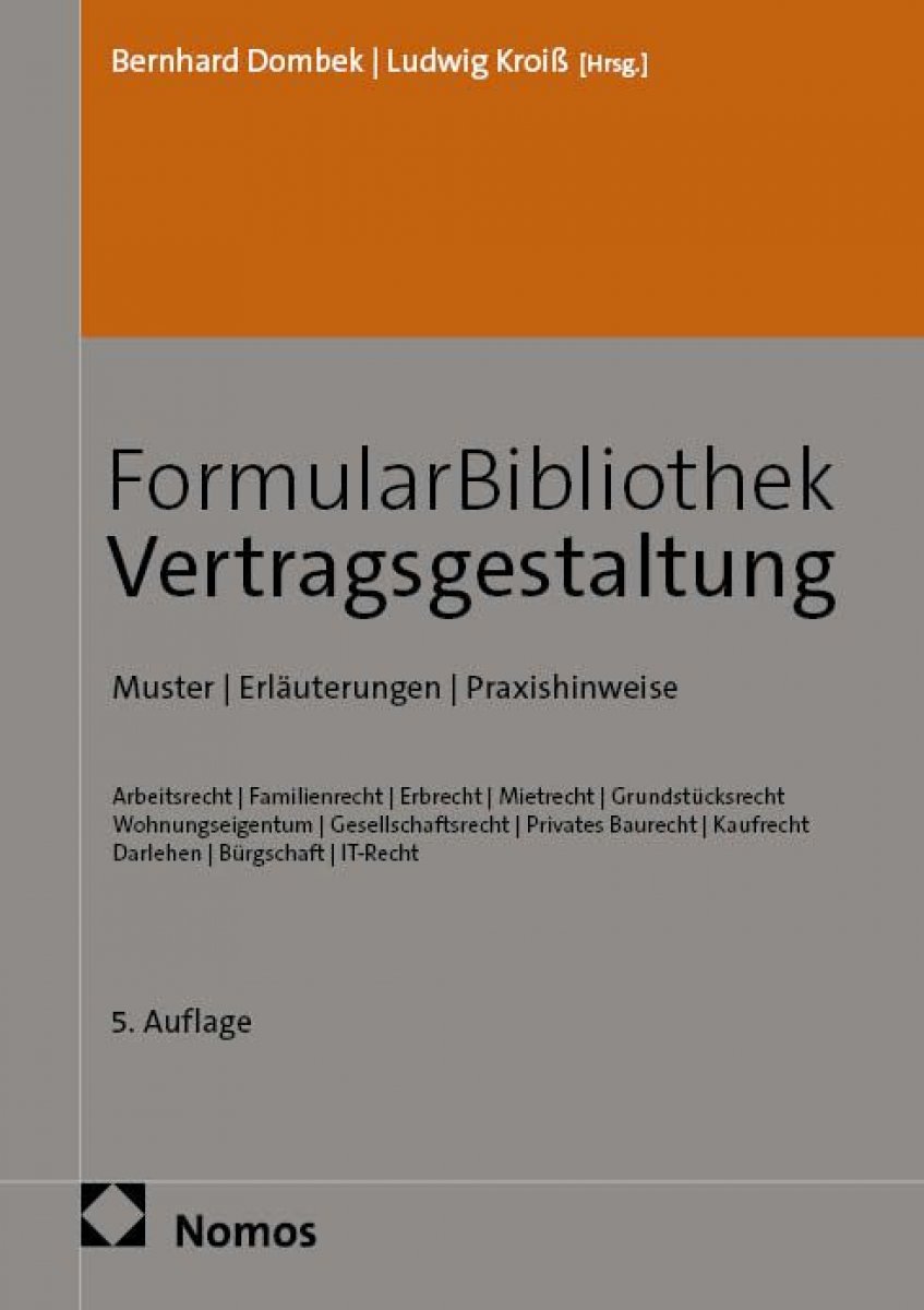 FormularBibliothek Vertragsgestaltung | Dombek
