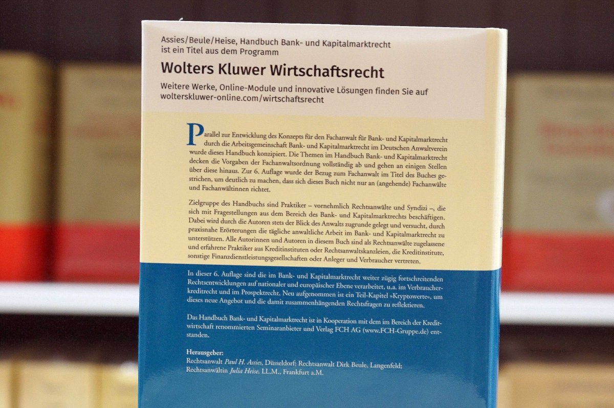 Handbuch des Fachanwalts Bank- und Kapitalmarktrecht | Assies