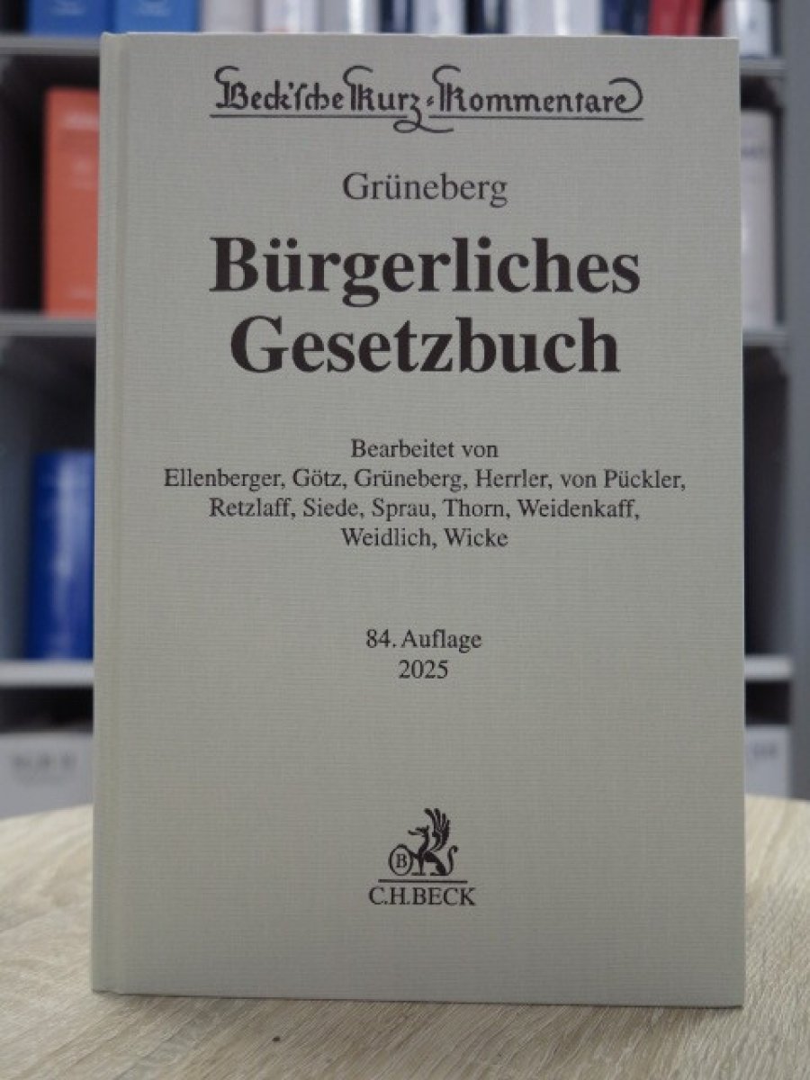 VORAUFLAGE - Grüneberg BGB 2025 Kommentar (Gebrauchtes Exemplar)