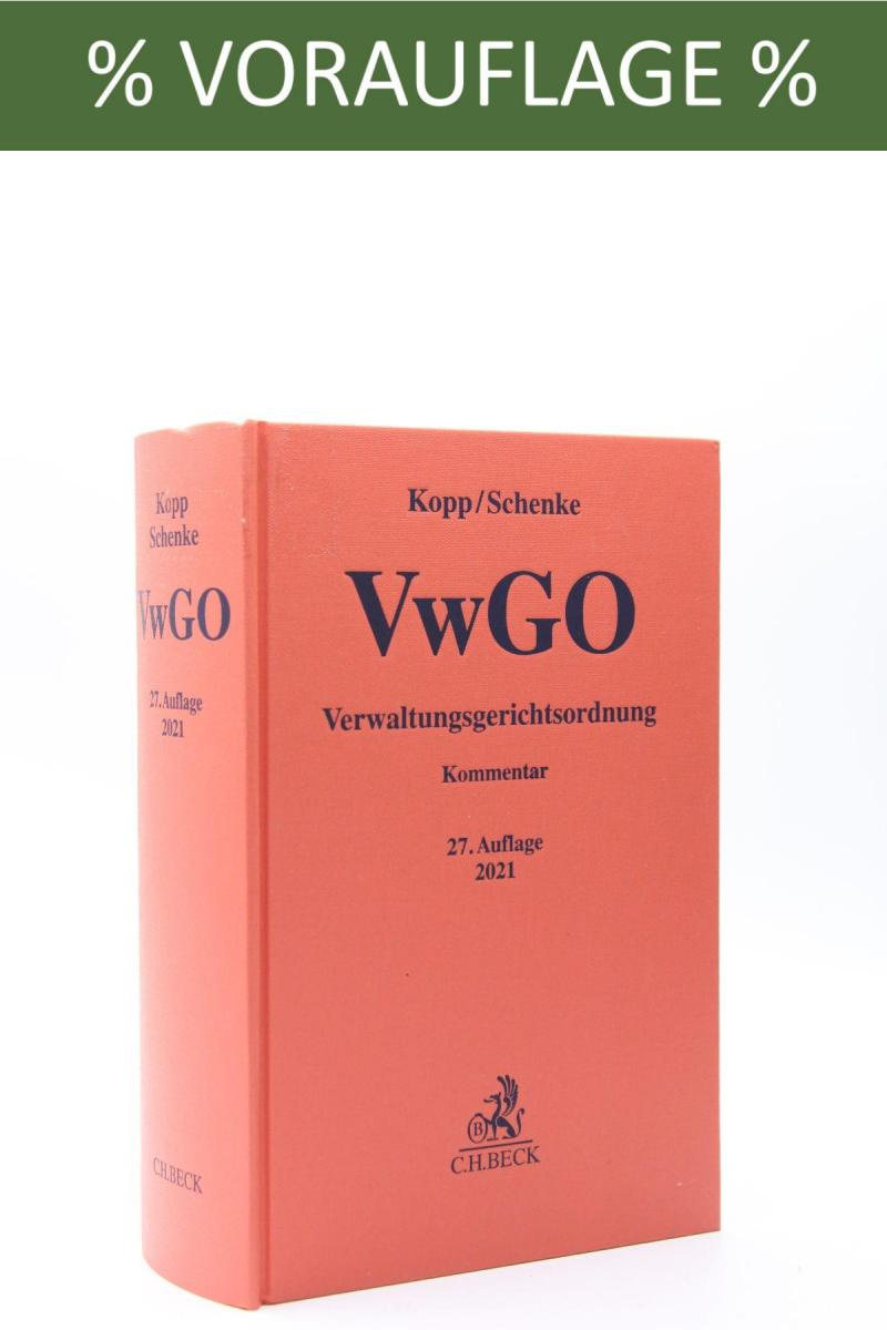 VORAUFLAGE - Verwaltungsgerichtsordnung: VwGO | Kopp (Gebrauchtes Exemplar)