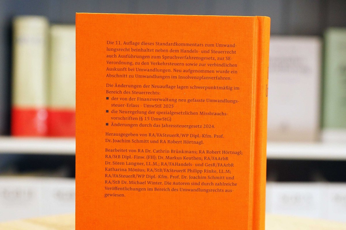 Umwandlungsgesetz, Umwandlungssteuergesetz: UmwG, UmwStG | Schmitt