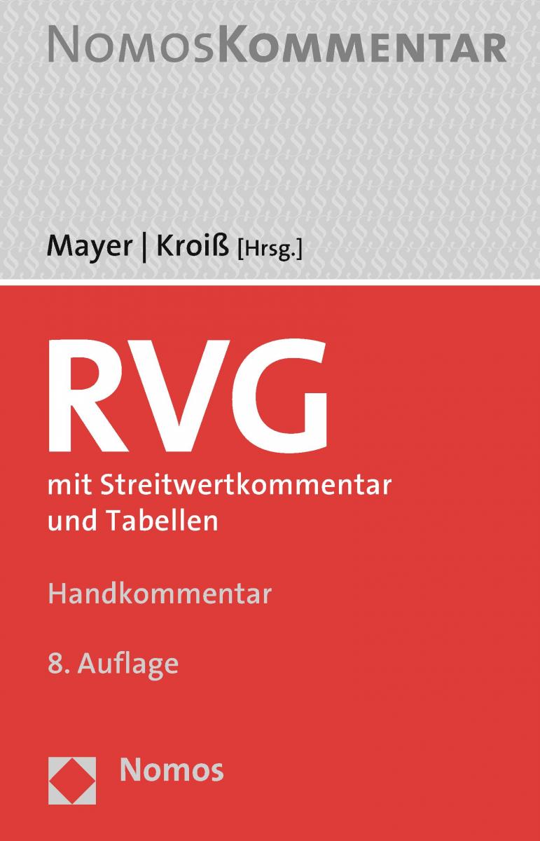 RVG - Rechtsanwaltsvergütungsgesetz | Mayer
